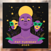 Perfect for Mardi Gras 2026 Raamsticker (Vel 2)
