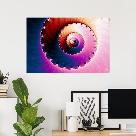 Perfect - Fractal Art Poster (Thuiskantoor)