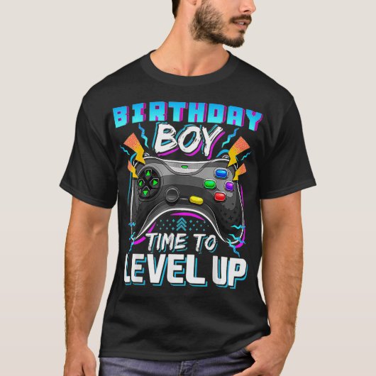 Perfect Gamer Idea On Birthday Time to Level Up Vi T-shirt (Voorkant)