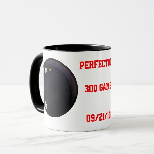 Perfect gamescore Bowling 300 game, Mok (Voorkant links)