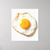 Perfect gebakken ei met scherpe randen en gouden j canvas afdruk (Voorkant)