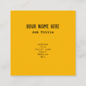 Perfect gebakken ei met scherpe randen en gouden j vierkante visitekaartje (Achterkant)