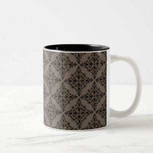 Perfect gepolijst Damask Mok, Mocha Tweekleurige Koffiemok