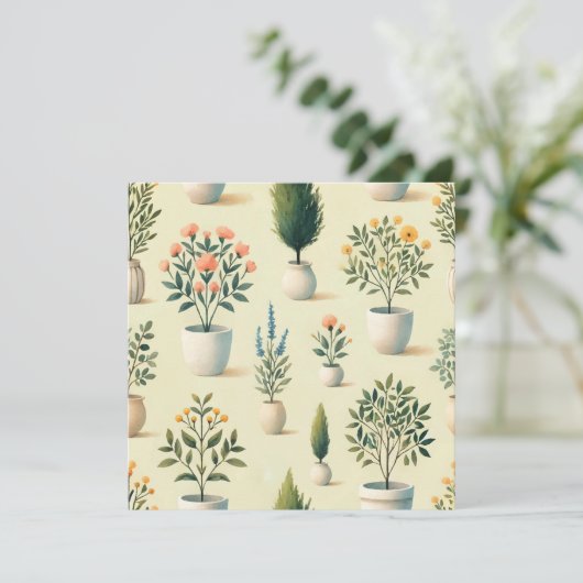 Perfect gepotteerd printontwerp kaart (Staand voorkant)