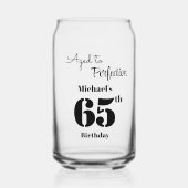 Perfect gerijpte mannen 65e verjaardag blikvorm glas (Voorkant)