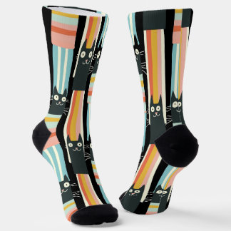 Perfect gestreept - Eigenzinnig Cat Stripes patroo Sokken