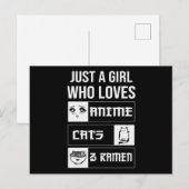 Perfect Gift Anime, Cats & Ramen Briefkaart (Voorkant / Achterkant)
