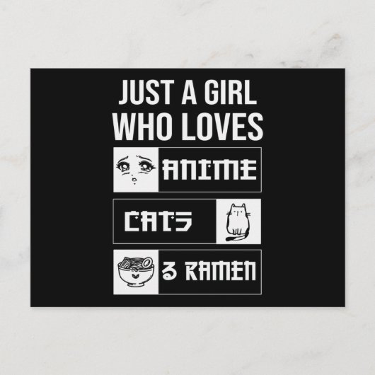 Perfect Gift Anime, Cats & Ramen Briefkaart (Voorkant)