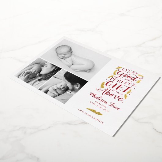 Perfect Gift Folie Holiday Kaart Aankondiging gebo (Gedraaid)