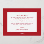 Perfect Gift Folie Holiday Kaart Aankondiging gebo (Achterkant)