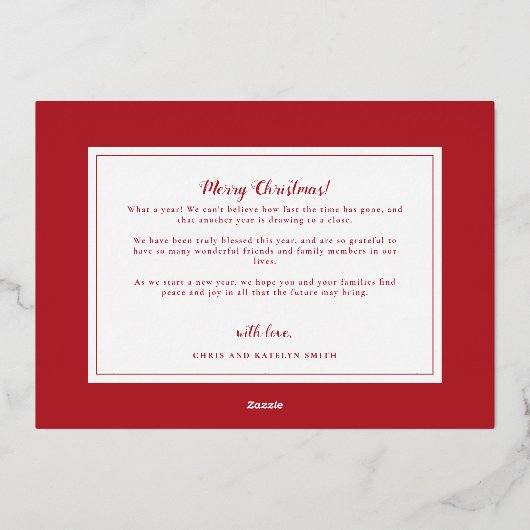 Perfect Gift Folie Holiday Kaart Aankondiging gebo (Achterkant)