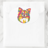 Perfect Gift for Dog Chihuahua Pet Lover Ovale Sticker (Tas)