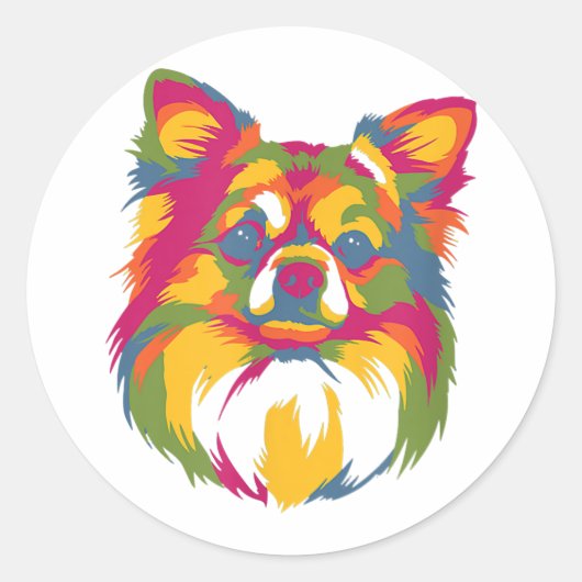 Perfect Gift for Dog Chihuahua Pet Lover Ronde Sticker (Voorkant)