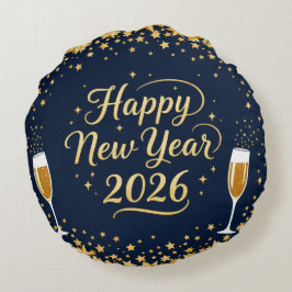 Perfect Gift for Friends for New Year Round Pillow Rond Kussen