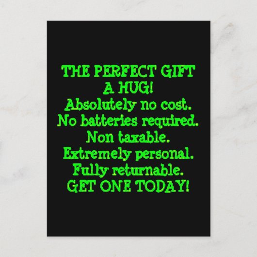 Perfect Gift is een Hug Briefkaart (Voorkant)