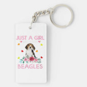 Perfect Gift voor Dog Beagle Eigenaar Pet Lover Sleutelhanger (achterkant)