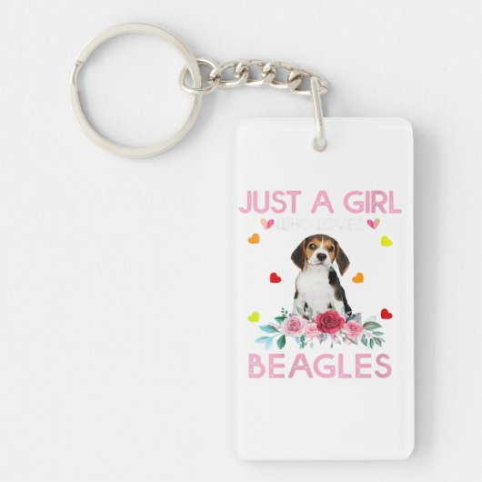 Perfect Gift voor Dog Beagle Eigenaar Pet Lover Sleutelhanger (Voorkant)