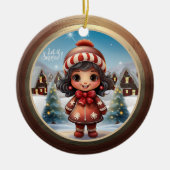 Perfect Gingerbread Girl Present for Her Unique 🎄 Keramisch Ornament (Voorkant)