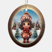 Perfect Gingerbread Girl Present for Her Unique 🎄 Keramisch Ornament (Links)