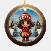 Perfect Gingerbread Girl Present for Her Unique 🎄 Keramisch Ornament (Achterkant)