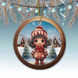 Perfect Gingerbread Girl Present for Her Unique 🎄 Keramisch Ornament