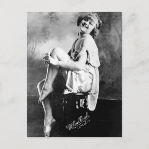 Perfect Girl Glamor Foto 1909 Briefkaart