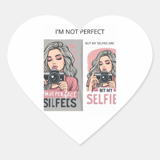Perfect Girl Hart Sticker (Voorkant)