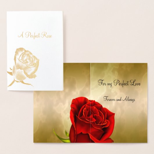 Perfect Goud Roos Folie Kaarten (Display)