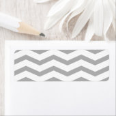 Perfect Gray Chevron Return-adreslabels Etiket (Insitu)
