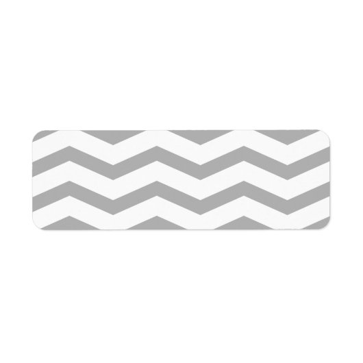 Perfect Gray Chevron Return-adreslabels Etiket (Voorkant)