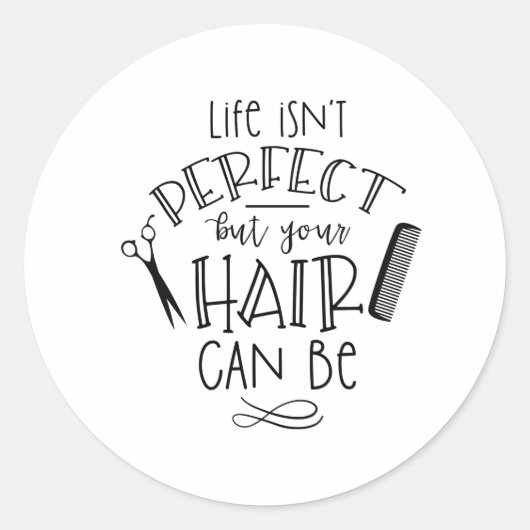 Perfect Hair Ronde Sticker (Voorkant)