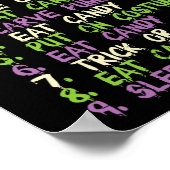 Perfect Halloween Eet Snoep Kostuum Jongens Meisje Poster (Hoek)