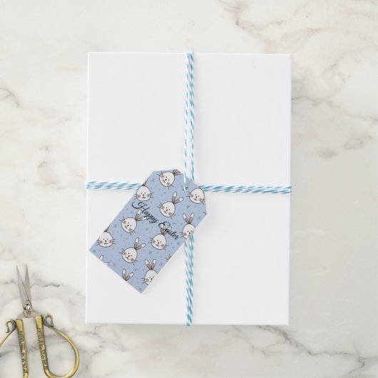 Perfect Happy Pasen, Baby Bunny Cadeaulabel (Met Touw)