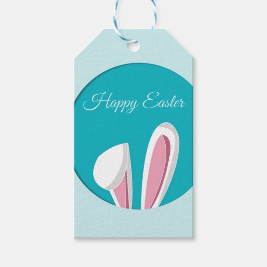 Perfect Happy Pasen, Bunny Cadeaulabel (Voorkant)