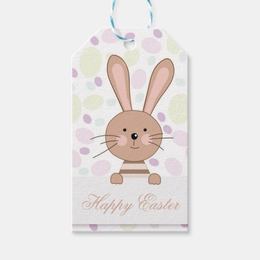 Perfect Happy Pasen, Bunny Cadeaulabel (Voorkant)