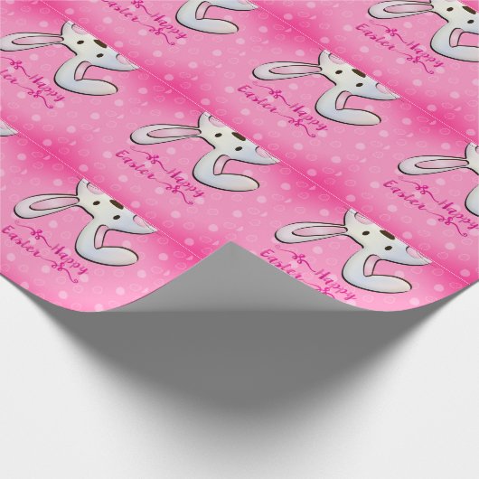Perfect Happy Pasen, Bunny Cadeaupapier (Hoek)