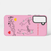 Perfect Harmony Cats & Trombone Galaxy Case – Pink Samsung Galaxy Hoesje (Achterkant horizontaal)