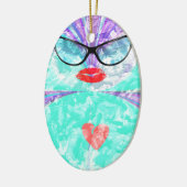 Perfect hart keramisch ornament (Links)