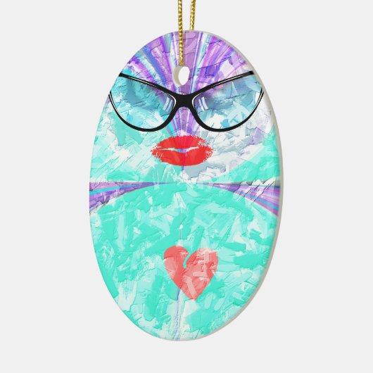 Perfect hart keramisch ornament (Links)