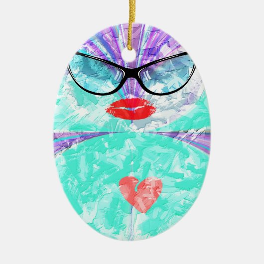 Perfect hart keramisch ornament (Voorkant)