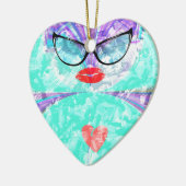 Perfect hart keramisch ornament (Links)