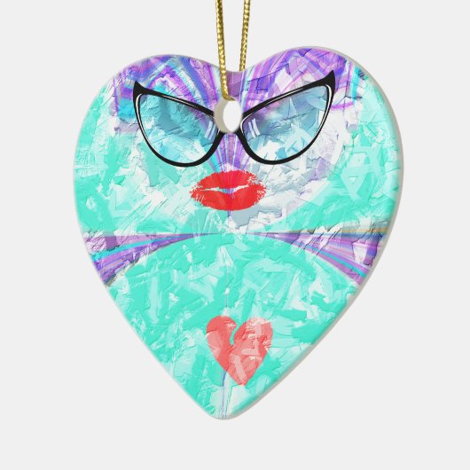 Perfect hart keramisch ornament (Links)