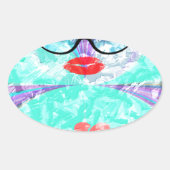 Perfect hart ovale sticker (Voorkant)