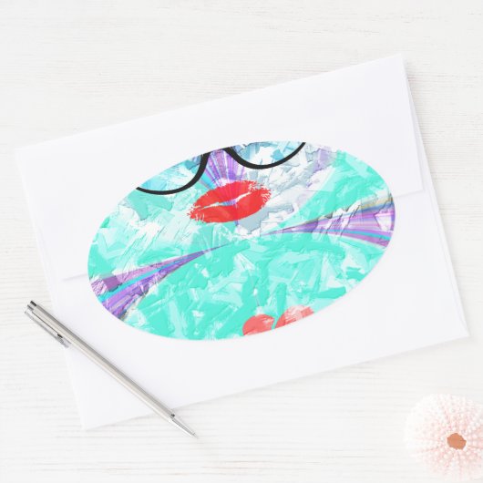 Perfect hart ovale sticker (Envelop)