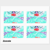 Perfect hart rechthoekige sticker (Vel)