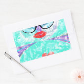 Perfect hart rechthoekige sticker (Envelop)