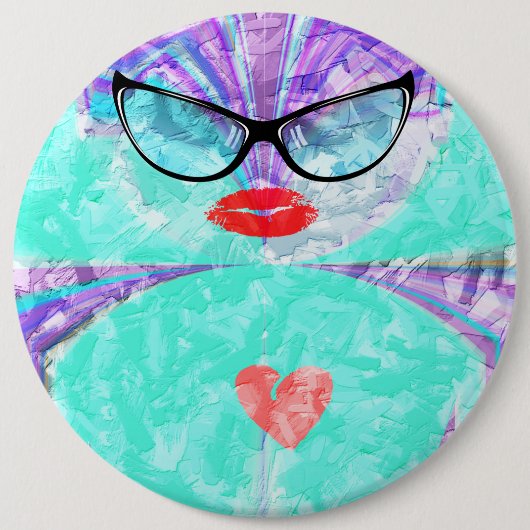 Perfect hart ronde button 6,0 cm (Voorkant)