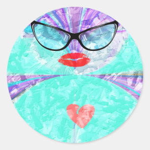 Perfect hart ronde sticker