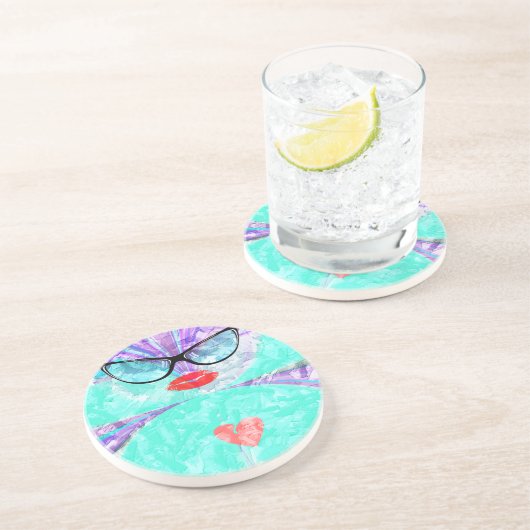 Perfect hart zandsteen onderzetter (Zijkant)