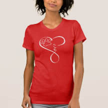 Perfect hartslag Kat Dog Love T-shirt Paw Heart